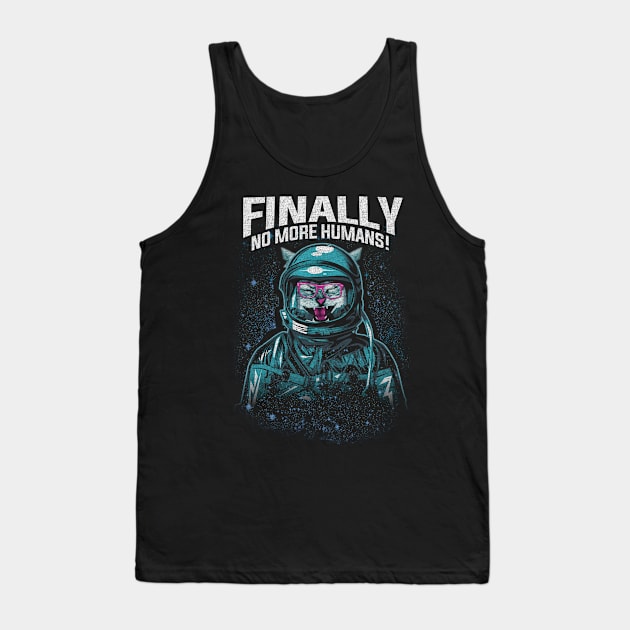 Space Cat Tank Top by veerkun